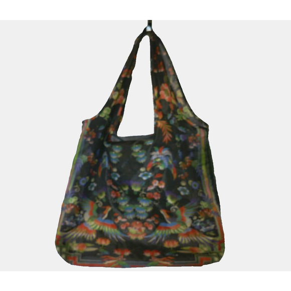 Johny Was Bag Reusable Packable Birds & Floral Shopping Tote - Picture 11 of 14